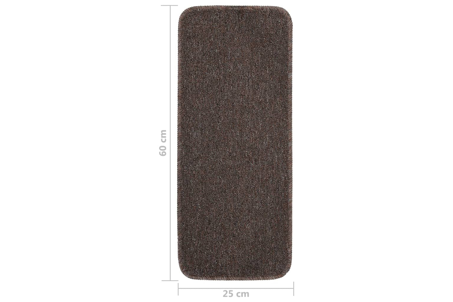 Vidaxl Anti Slip Stair Mats 15 Pcs 60x25 Cm Brown Rectangular-6
