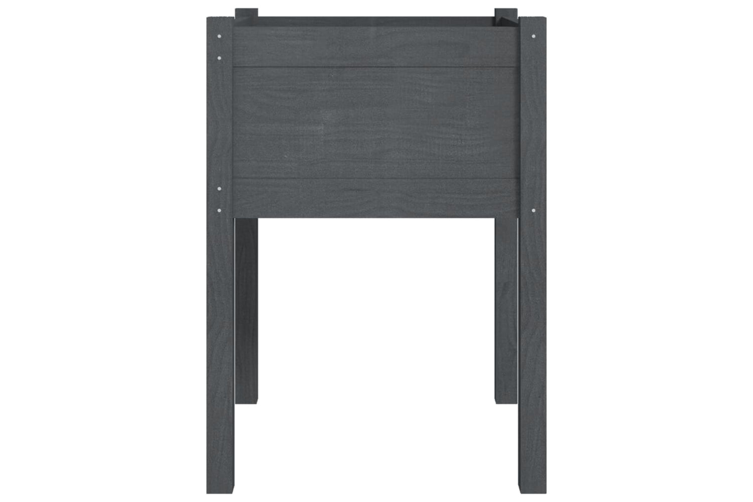vidaXL 810804 Garden Planters 2 Pcs Grey 50x50x70cm Solid Pinewood-4