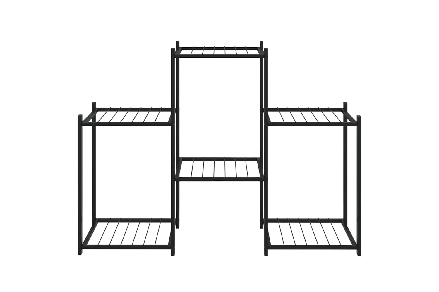 vidaXL 343125 Flower Stand 83x25x60cm Black Iron-2
