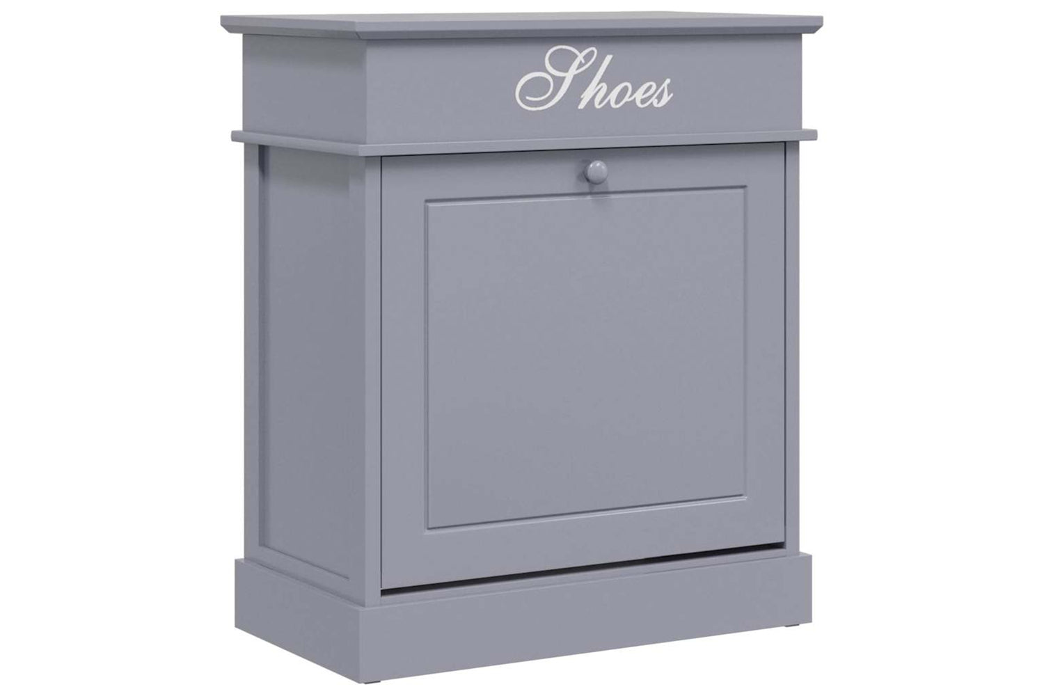 vidaXL 284084 Shoe Cabinet Grey 50x28x58cm Paulownia Wood