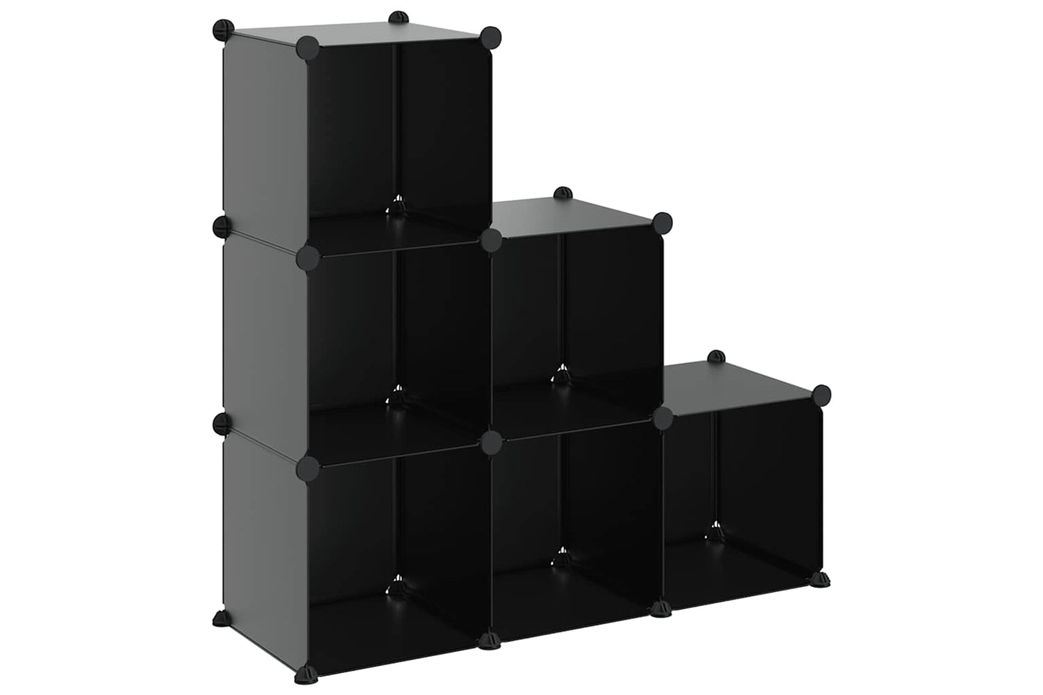 Vidaxl 340548 Storage Cube Organiser With 6 Cubes Black Pp