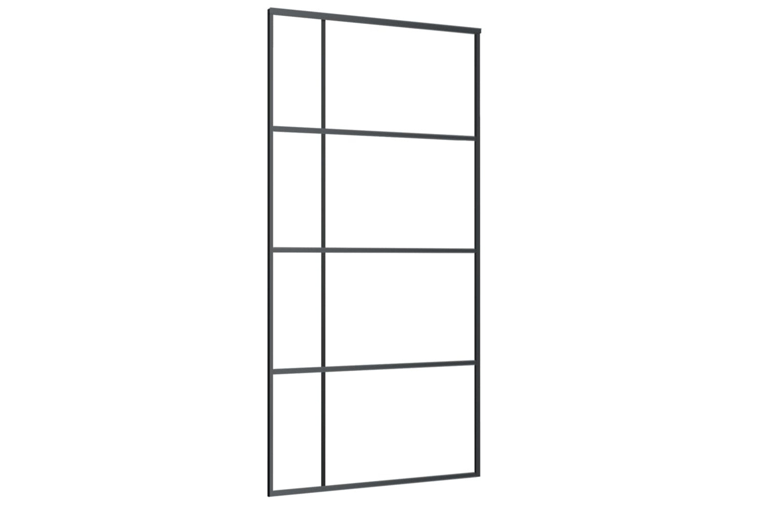 Vidaxl 151687 Sliding Door Frosted Esg Glass And Aluminium 102.5x205 Cm Black-2