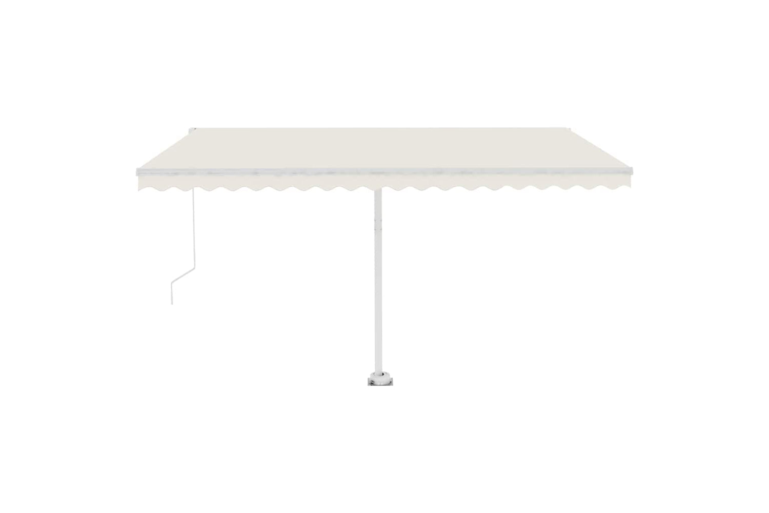 vidaXL 3069617 Freestanding Manual Retractable Awning 400x350cm Cream