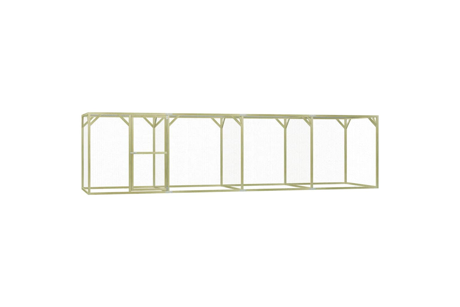 Vidaxl 278405 Chicken Cage 1.5x6x1.5 M Impregnated Pinewood