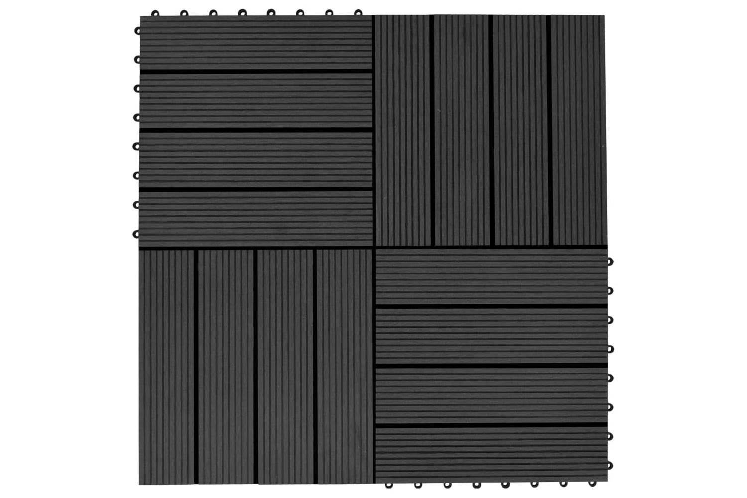 vidaXL 277800 22 Pcs Decking Tiles 30x30cm 2 Sqm Wpc Brown-2