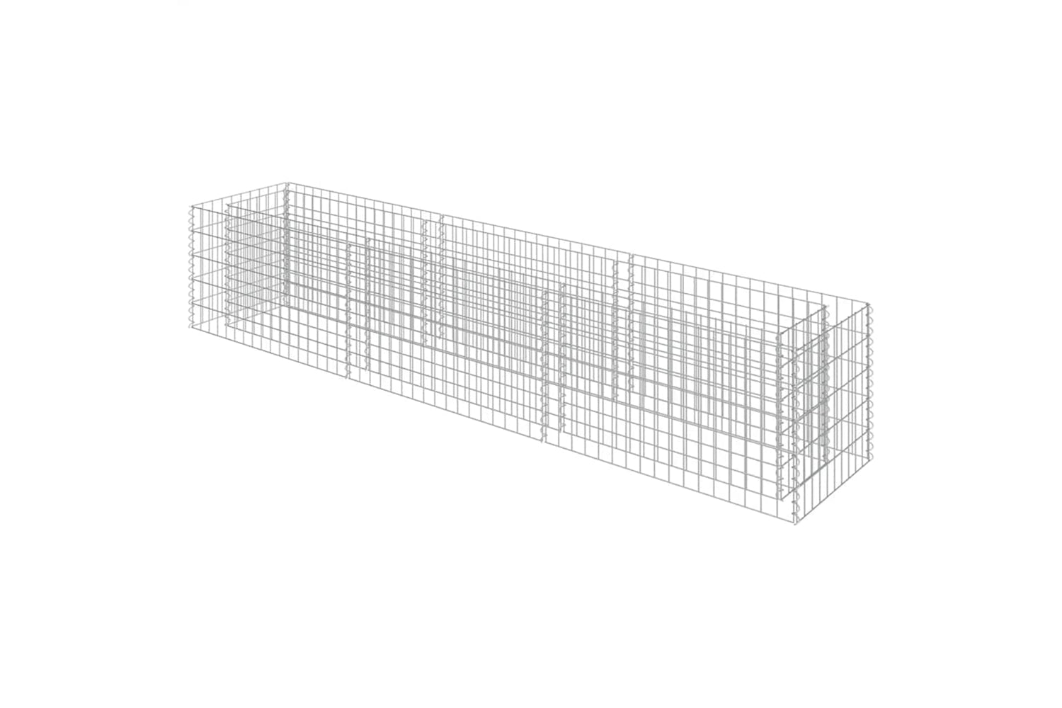 vidaXL 143563 Gabion Raised Bed Galvanised Steel 270x50x50cm