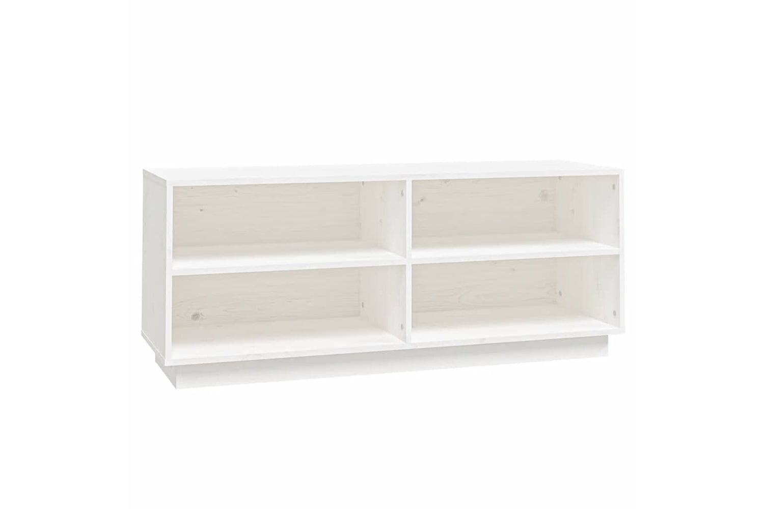vidaXL 813541 Shoe Cabinet White 110x34x45cm Solid Wood Pine