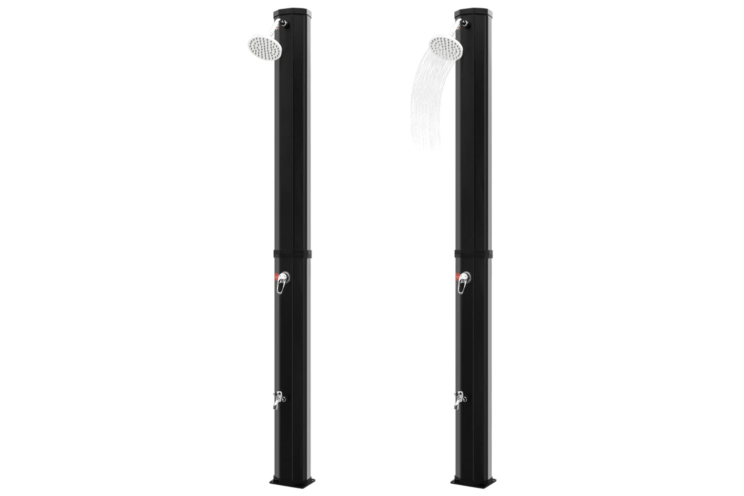Vidaxl 92942 Outdoor Solar Shower With Shower Head And Faucet 35 L Black-4