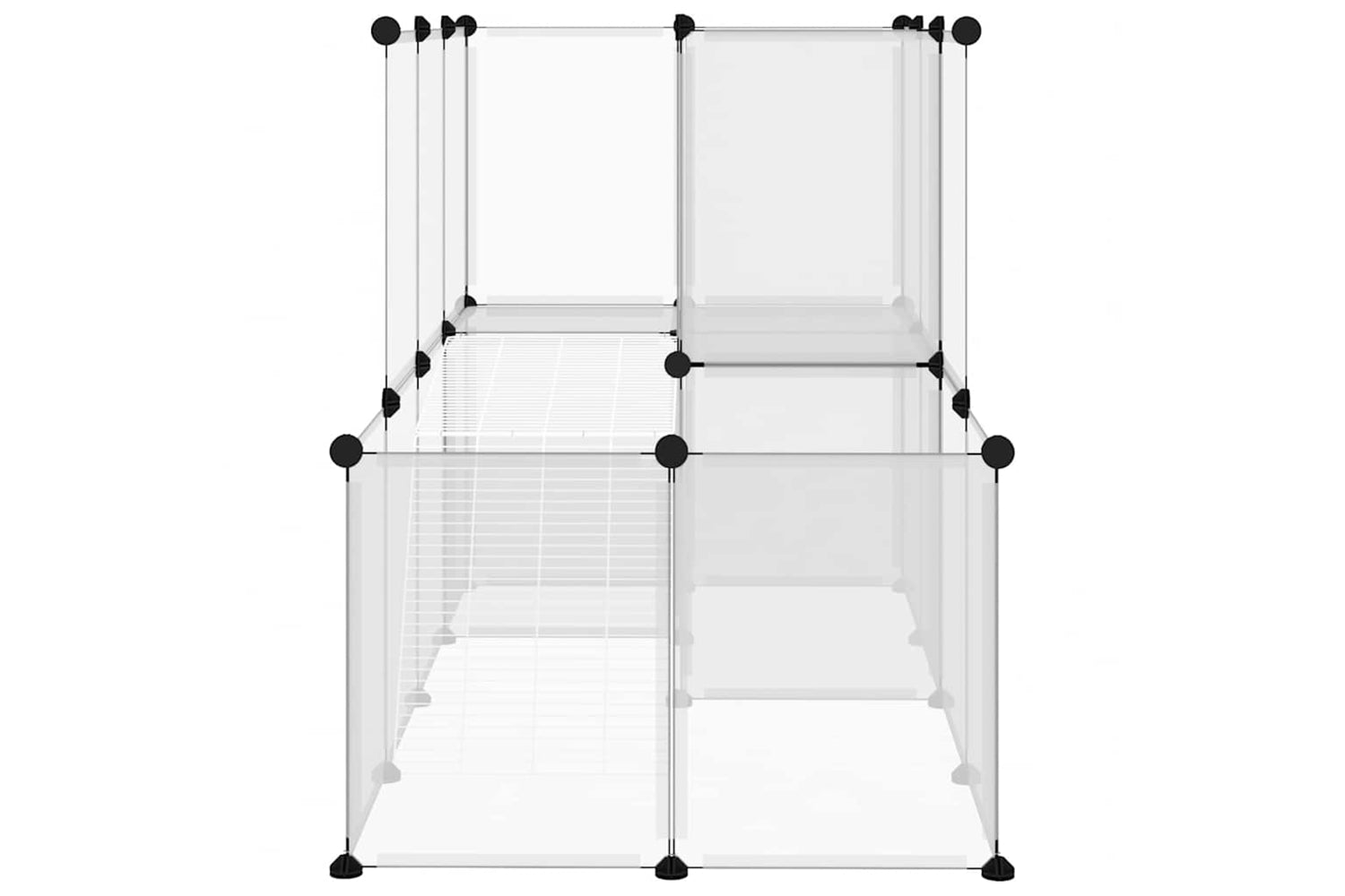 vidaXL 340574 Small Animal Cage Transparent 142x74x93cm Pp And Steel-2