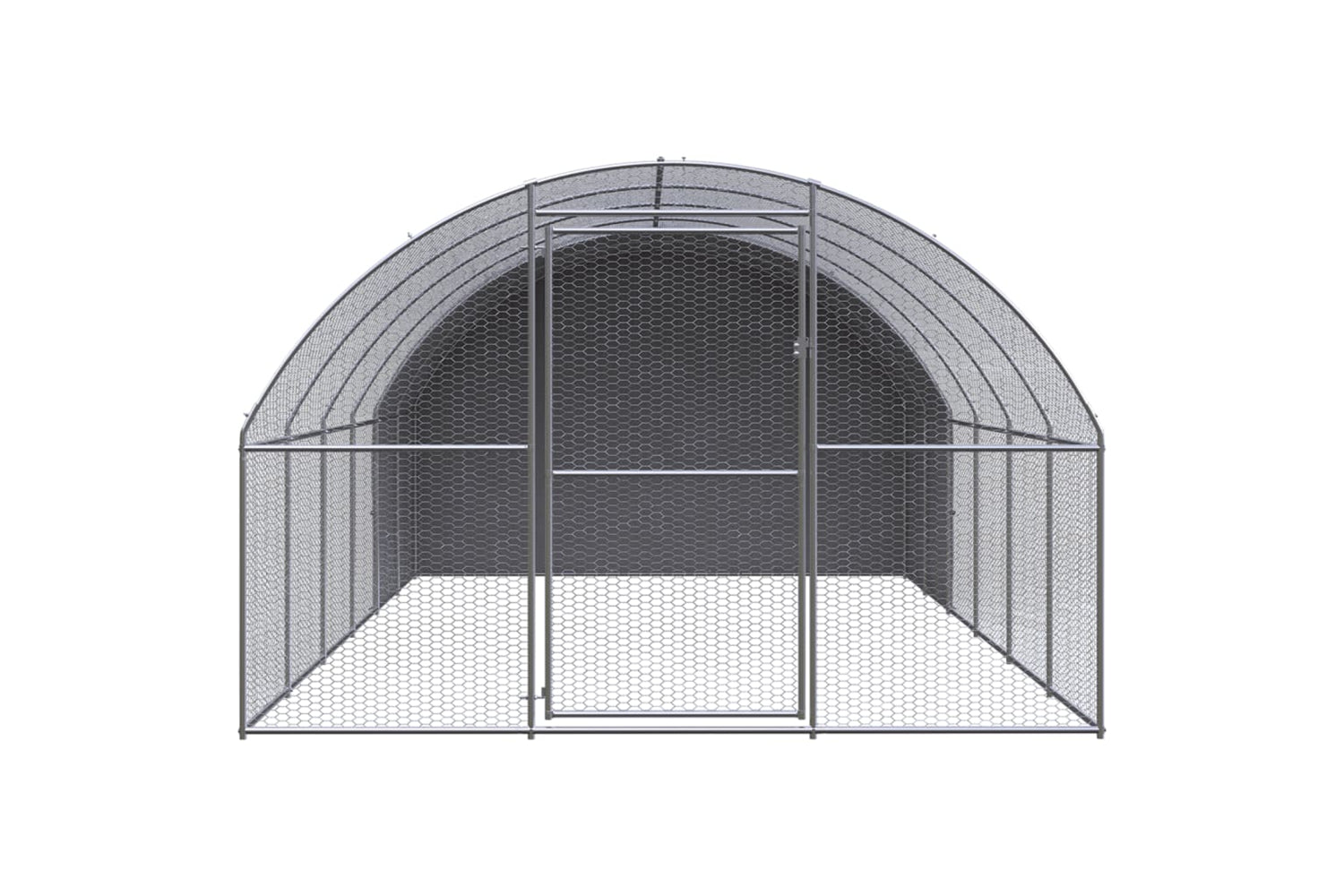 Vidaxl 3095474 Outdoor Chicken Coop 3x6x2 M Galvanised Steel-2