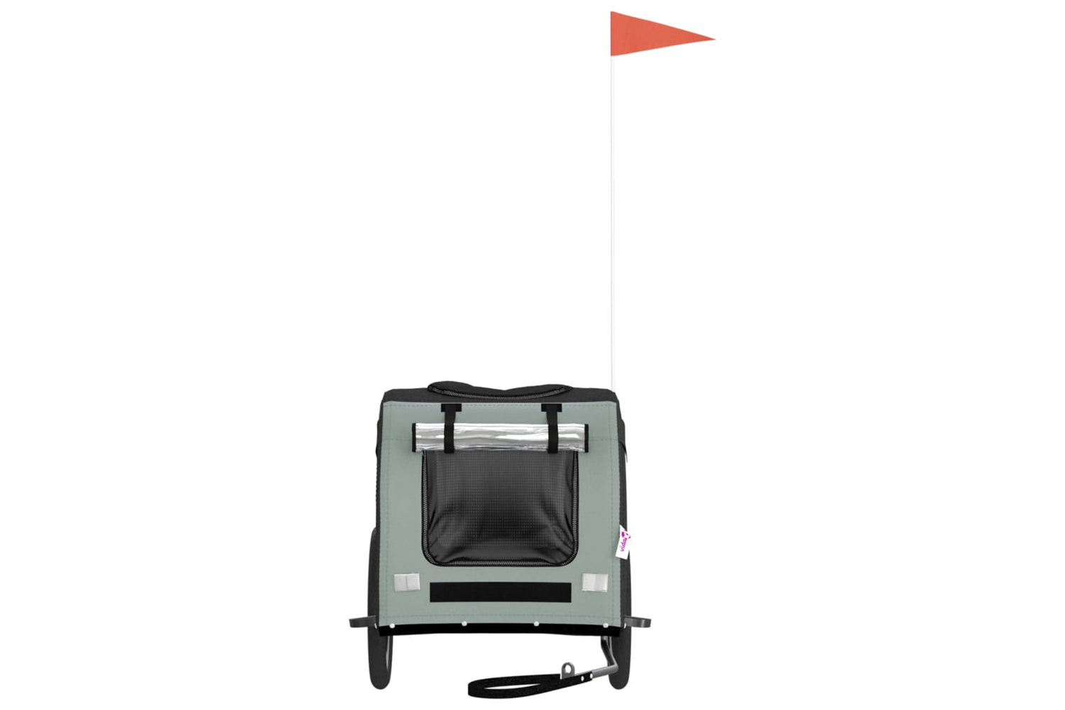 Vidaxl 93832 Pet Bike Trailer Black And Grey Oxford Fabric And Iron-3