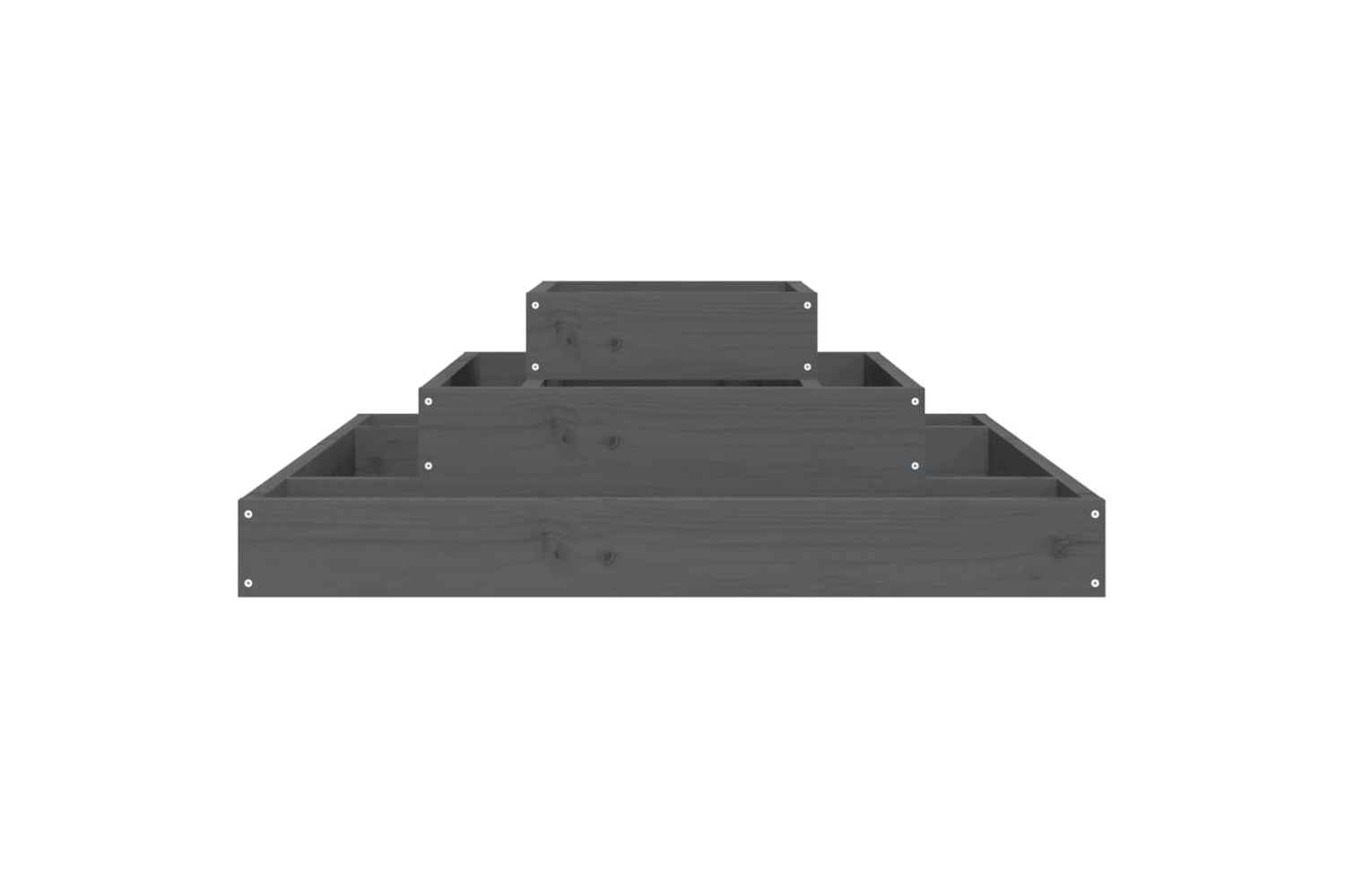 vidaXL 823866 Planter Grey 80x80x27cm Solid Wood Pine-3