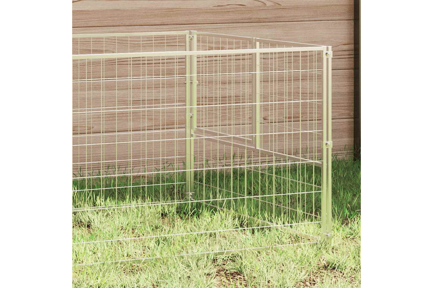 Vidaxl Dog Kennel Silver 100x100x70 Cm Steel-2