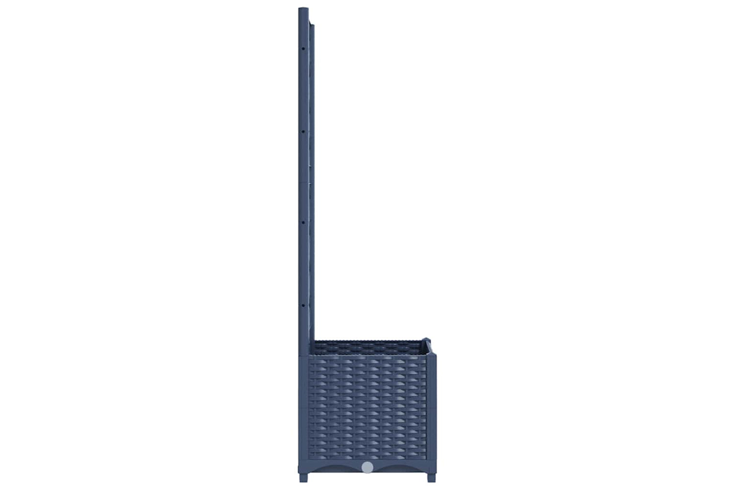 vidaXL Garden Planter With Trellis Dark Grey 40x40x136cm Pp-4