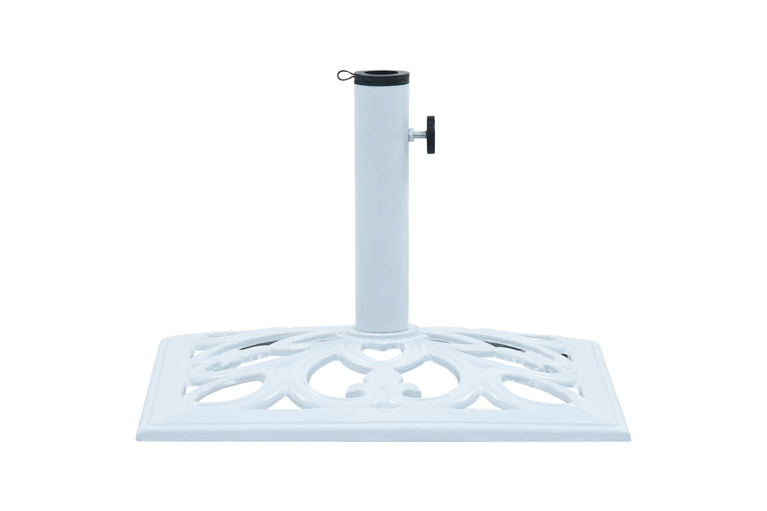 vidaXL 47867 Umbrella Base White 12 Kg 49cm Cast Iron-3