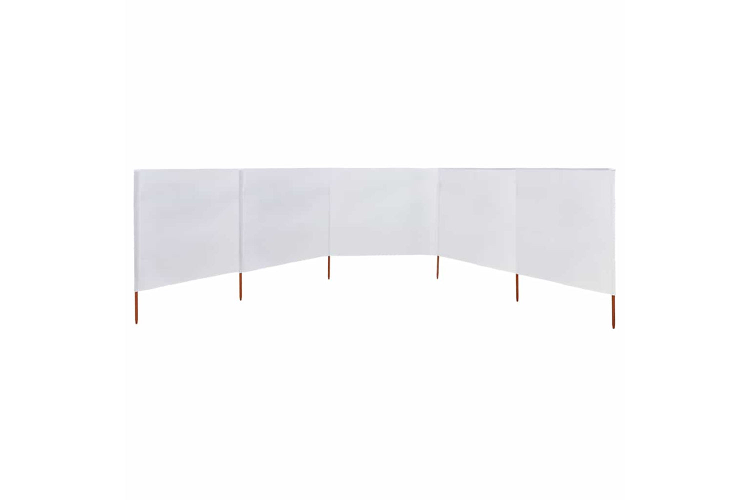 vidaXL 47160 5-panel Wind Screen Fabric 600x120cm Sand White-3