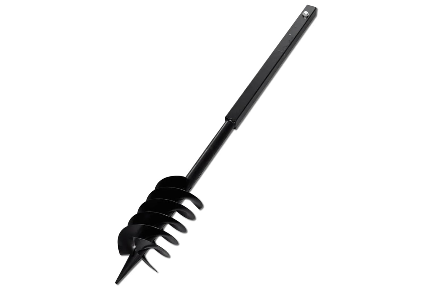 vidaXL 141026 Ground Drill With Handle Auger Bit 150mm Three Spirals Steel Black-3
