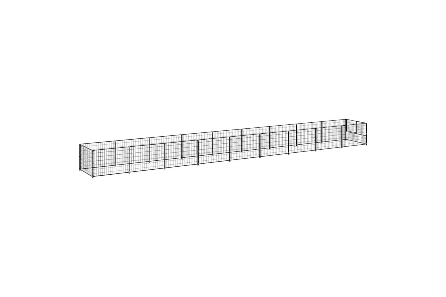 Vidaxl 3082099 Dog Kennel Black 9 M2 Steel-5