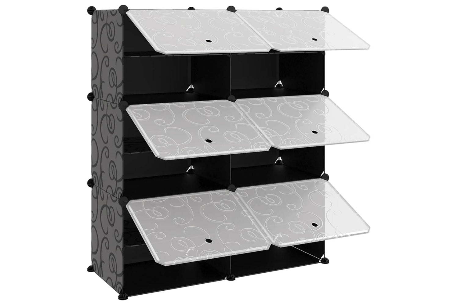 vidaXL 340566 Shoe Rack Black 84.5x31x93.5cm Pp-5