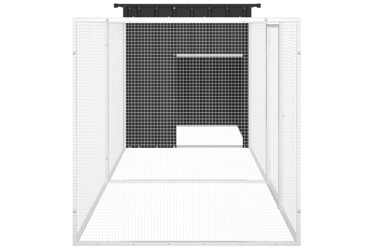 vidaXL 3106452 Chicken Cage Anthracite 300x91x100cm Galvanised Steel-4