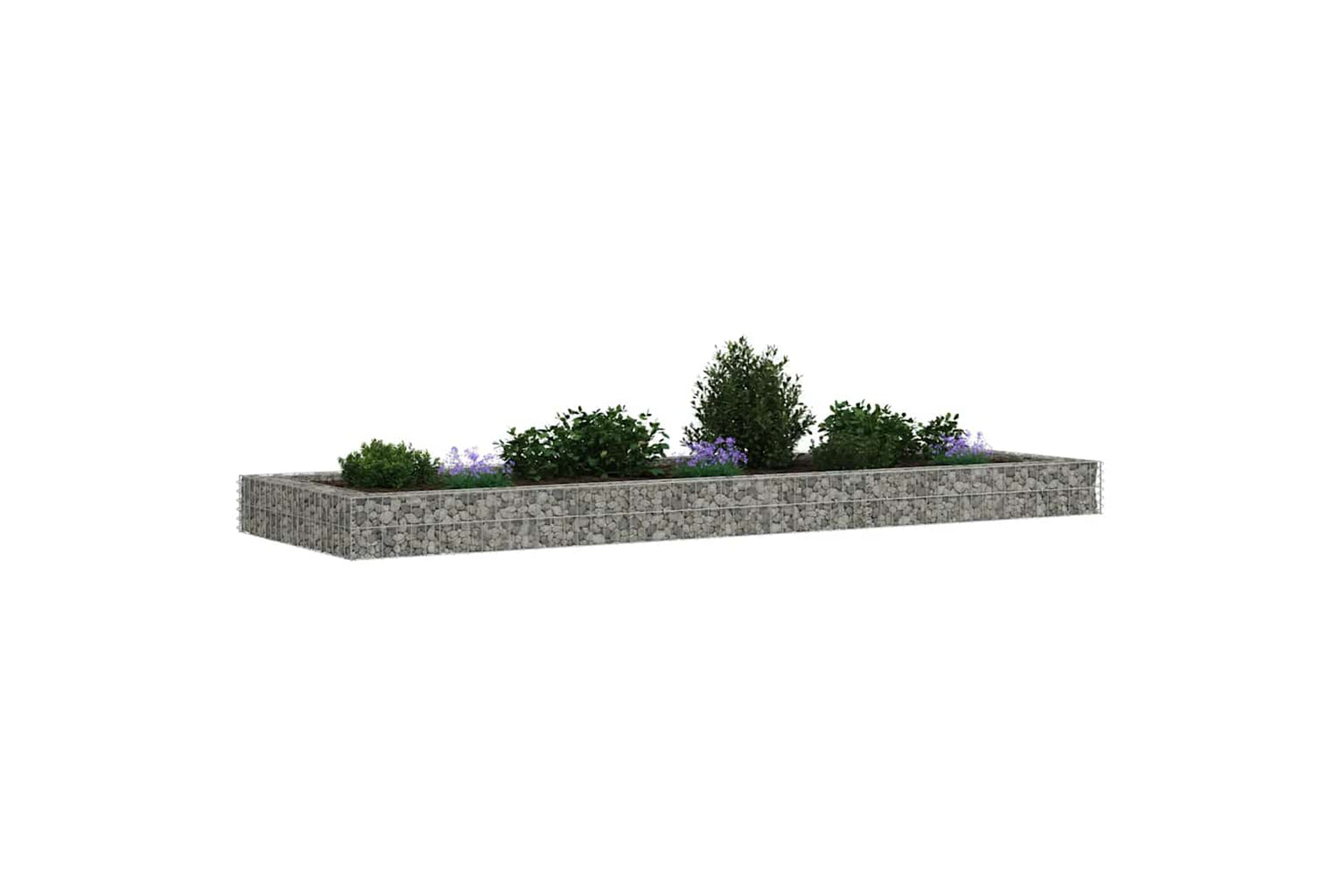 vidaXL 151313 Gabion Raised Bed Galvanised Steel 300x100x20cm-4
