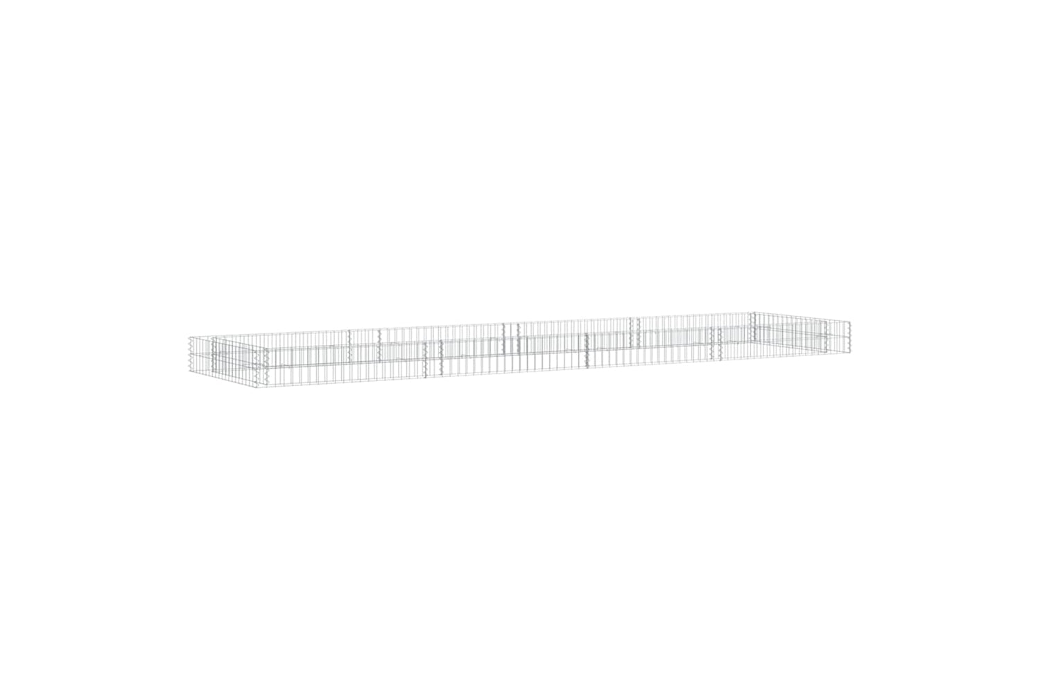 vidaXL 151314 Gabion Raised Bed Galvanised Steel 400x100x20cm-7