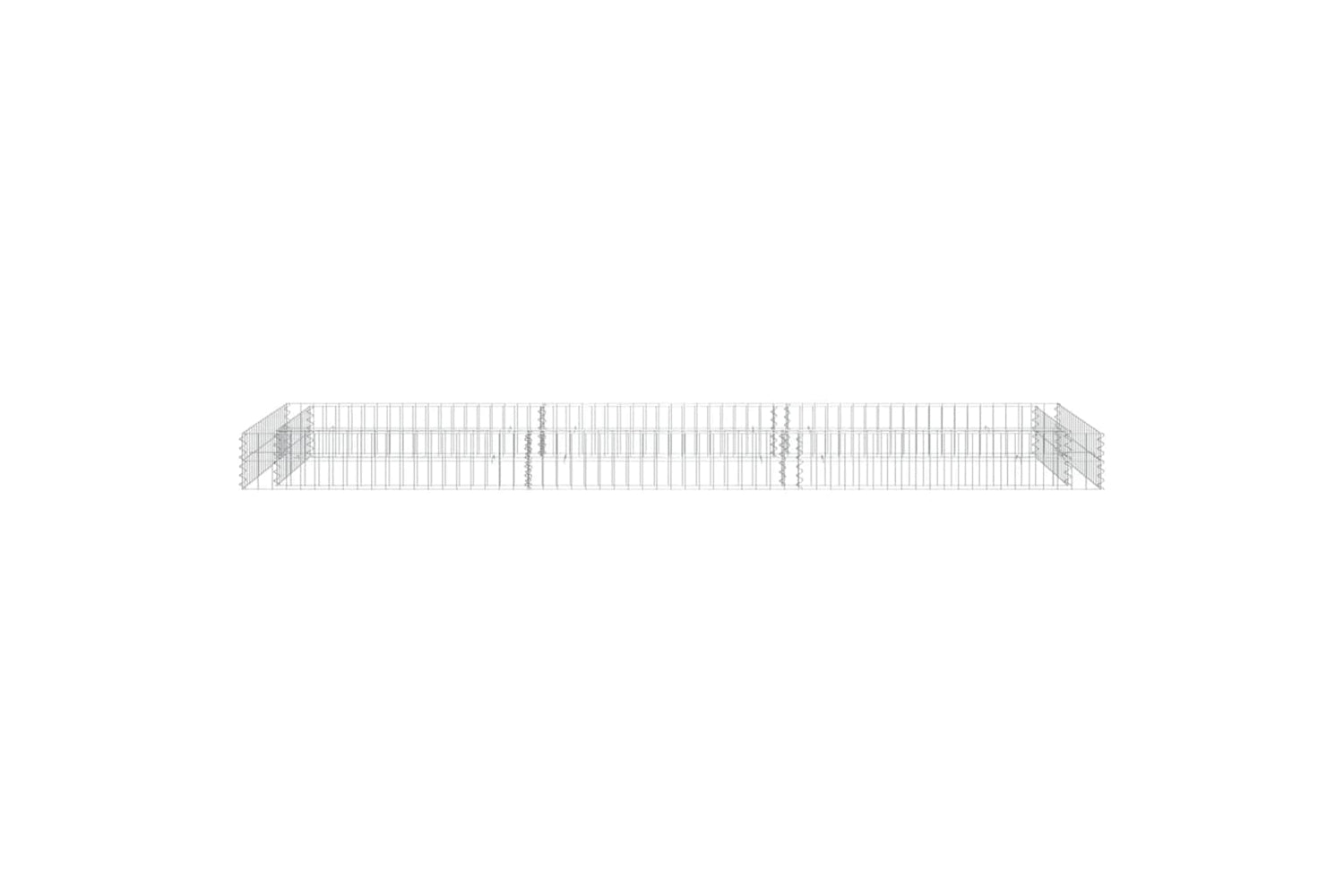 vidaXL 151313 Gabion Raised Bed Galvanised Steel 300x100x20cm-5