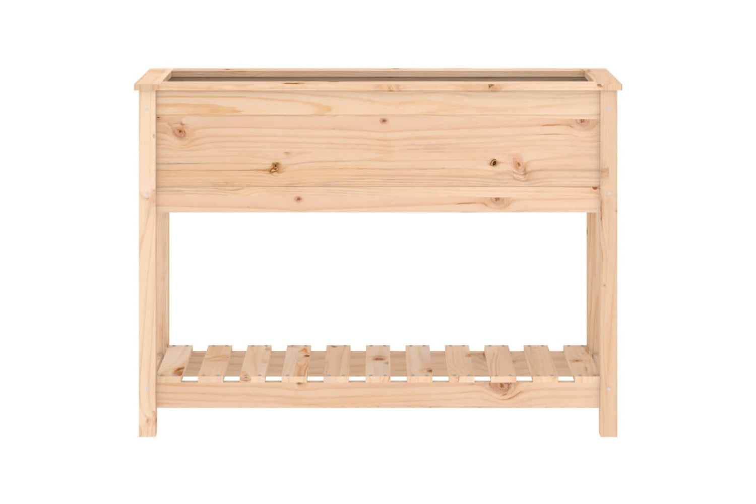 vidaXL 823766 Planter With Shelf 111.5x34.5x81cm Solid Wood Pine-4