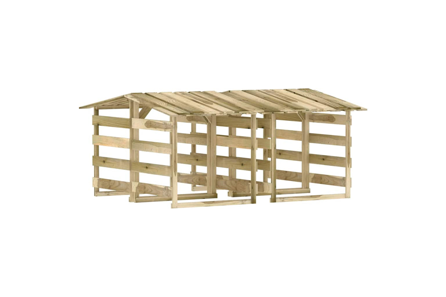 vidaXL 3096646 Pergolas With Roofs 4 Pcs 100x90x100cm Impregnated Pinewood