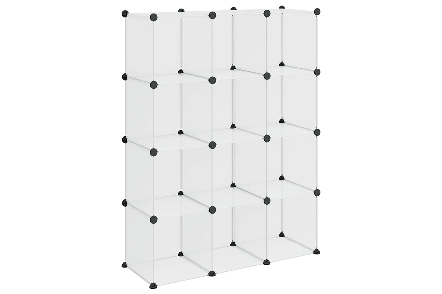 Vidaxl 340550 Storage Cube Organiser With 12 Cubes Transparent Pp