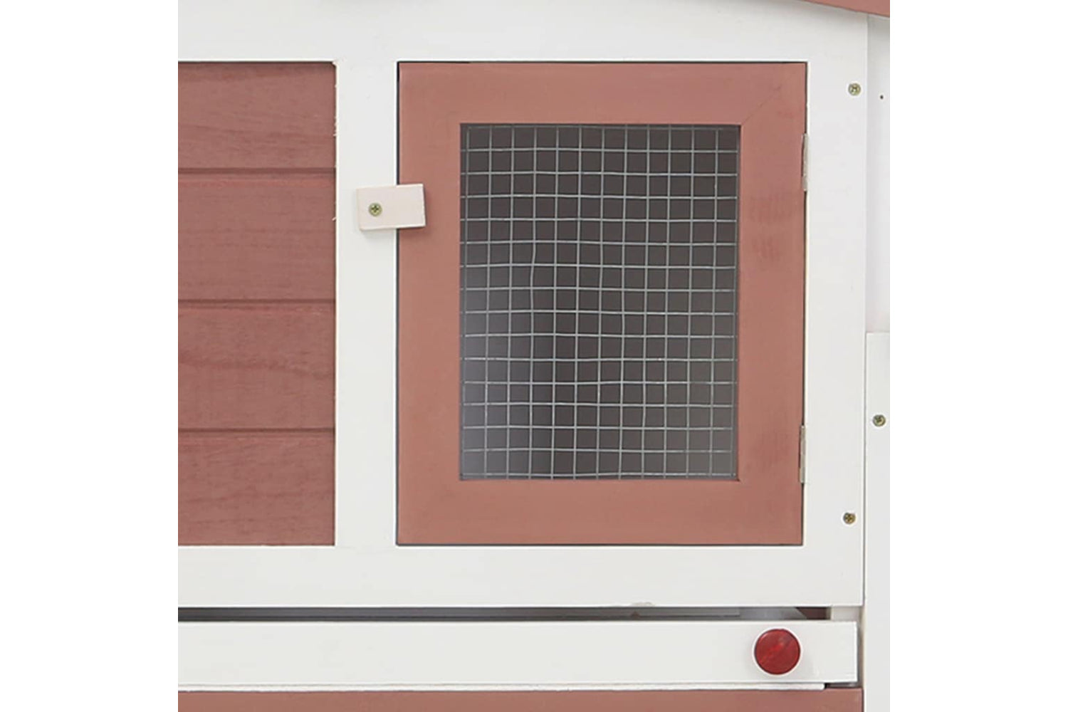 vidaXL 170844 Outdoor Large Rabbit Hutch Brown And White 204x45x85cm Wood-5
