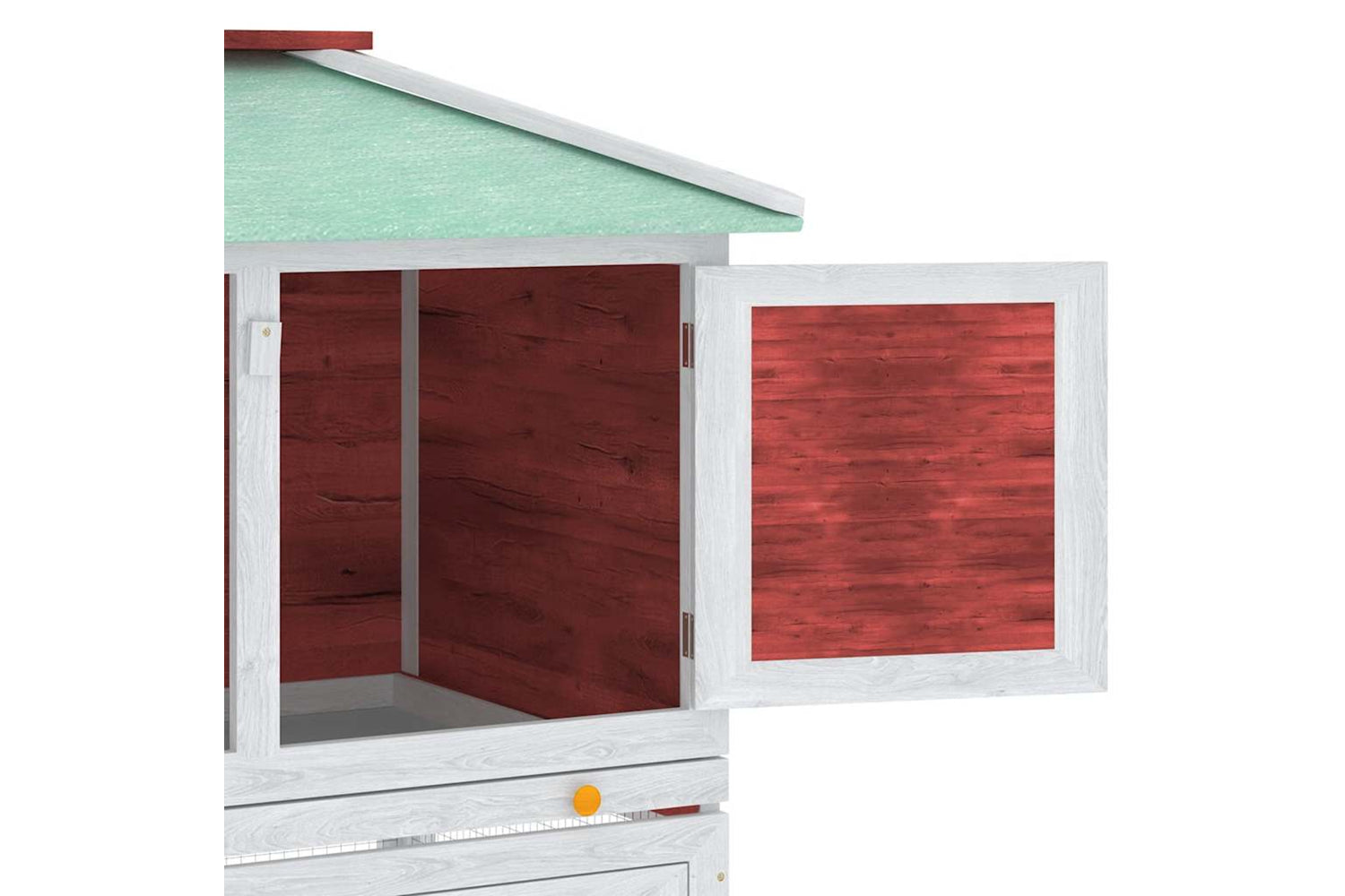 Vidaxl 170851 Animal Rabbit Cage Double Floor Red Wood-7