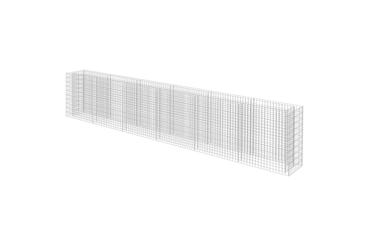 vidaXL 143566 Gabion Raised Bed Galvanised Steel 540x50x100cm