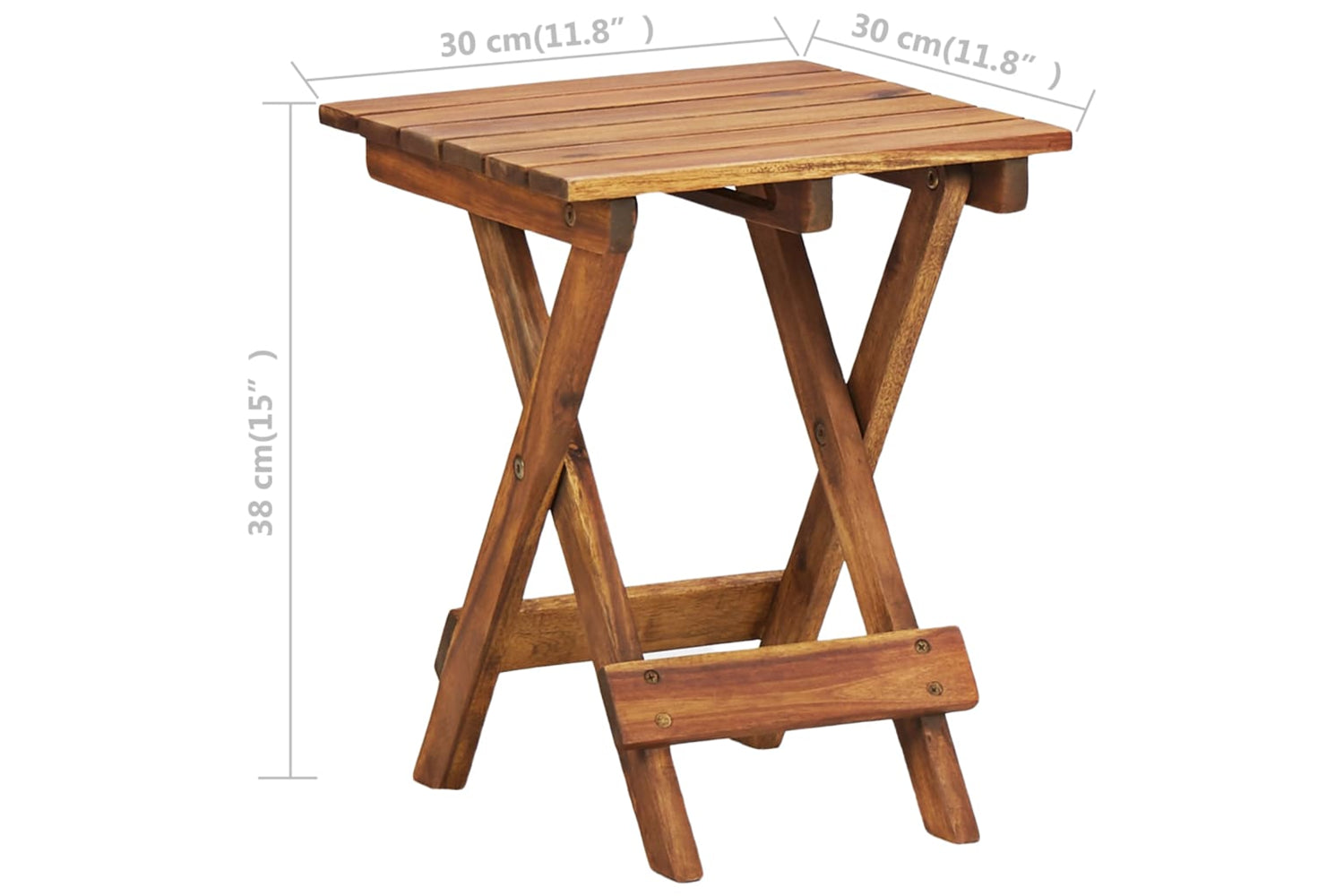 vidaXL 46560 Plant Stand 30x30x38cm Solid Acacia Wood-7