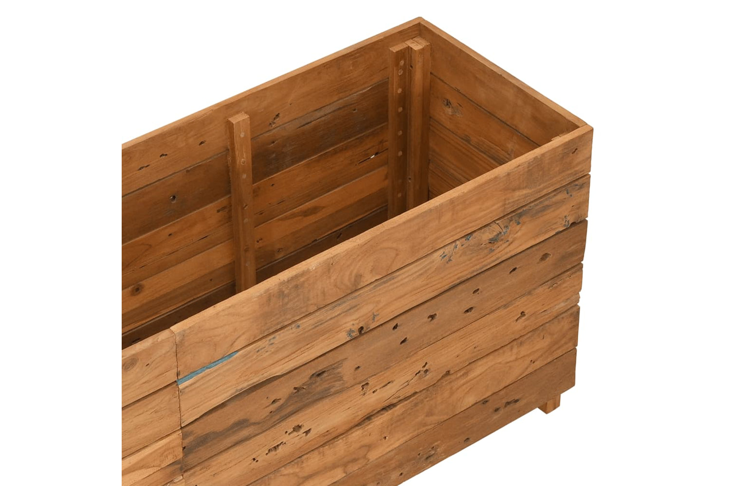 vidaXL Raised Bed 150x40x55cm Recycled Teak Wood And Steel-5