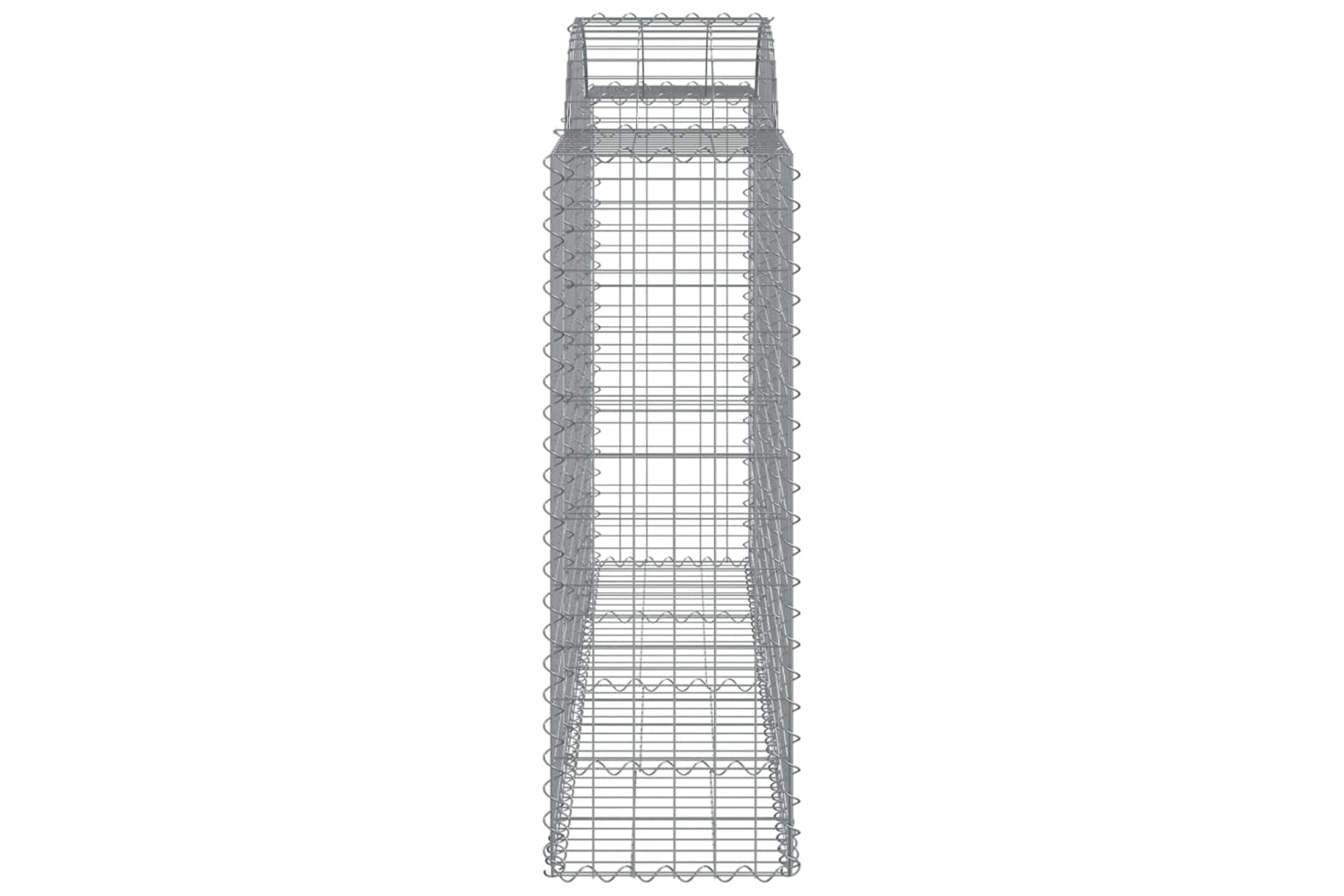 vidaXL 3146349 Arched Gabion Baskets 10 Pcs 200x50x120/140cm Galvanised Iron-4
