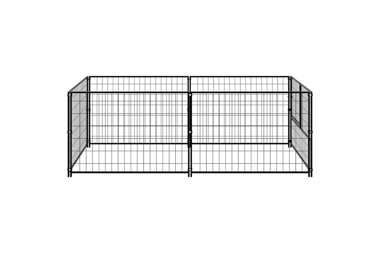 Vidaxl Dog Kennel Black 200x100x70 Cm Steel-4