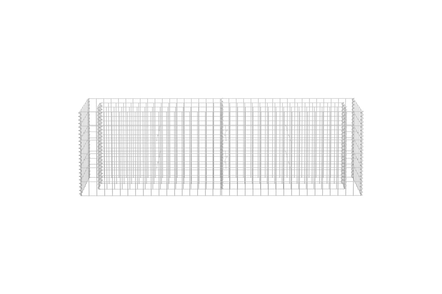 vidaXL 145634 Gabion Raised Bed Galvanised Steel 180x30x60cm-3