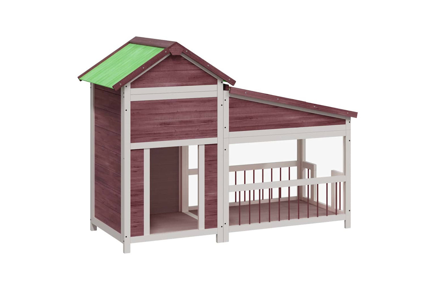 vidaXL 172263 Dog Kennel Mocha 143x60.5x109cm Solid Wood Pine