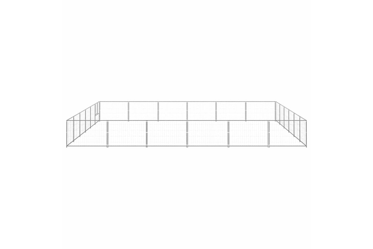 Vidaxl 3082174 Dog Kennel Silver 36 M2 Steel-3