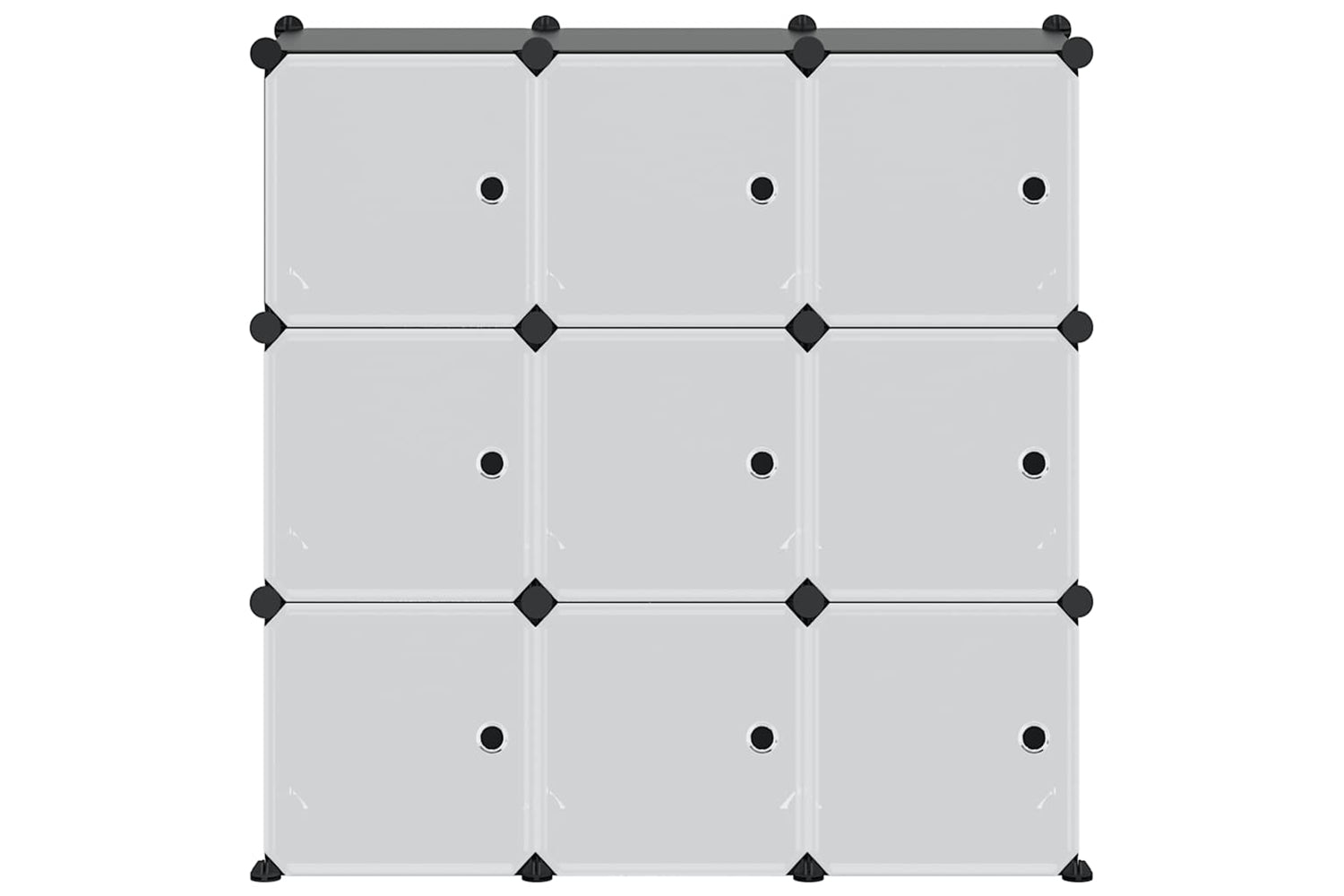 Vidaxl 340558 Storage Cube Organiser With 9 Cubes And Doors Black Pp-4