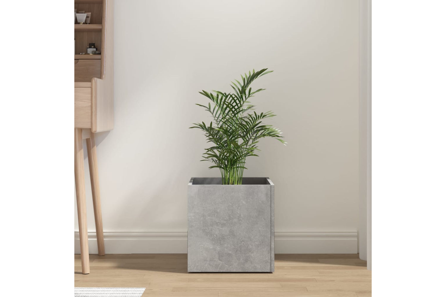 vidaXL 808796 Planter Box Concrete Grey 40x40x40cm Engineered Wood-2