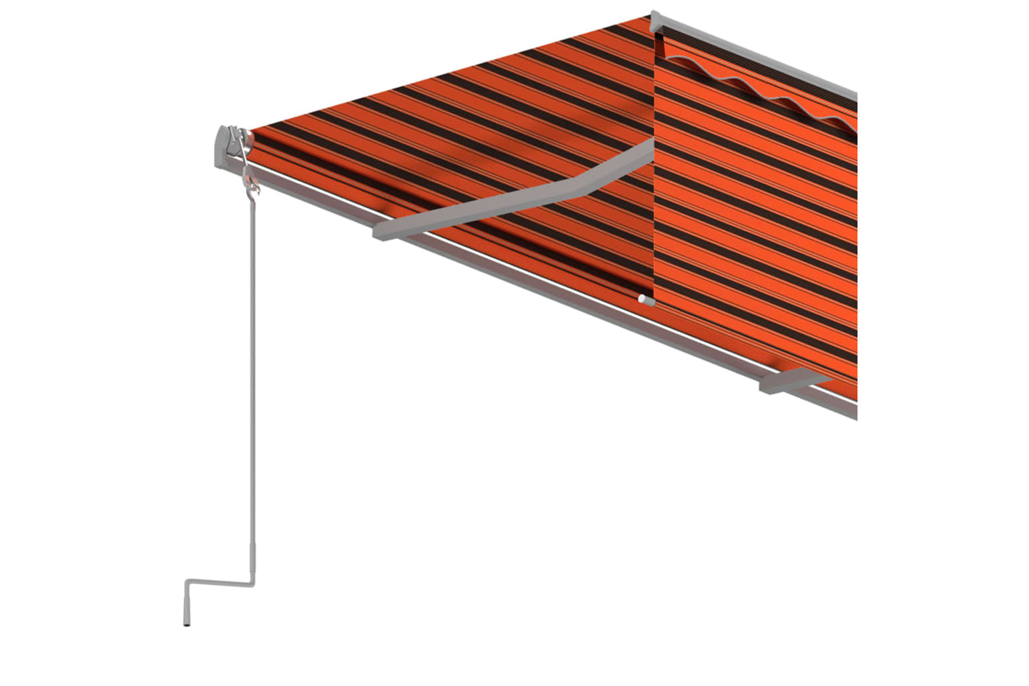 Vidaxl 3069420 Manual Retractable Awning With Blind 4x3m Orange&brown-4