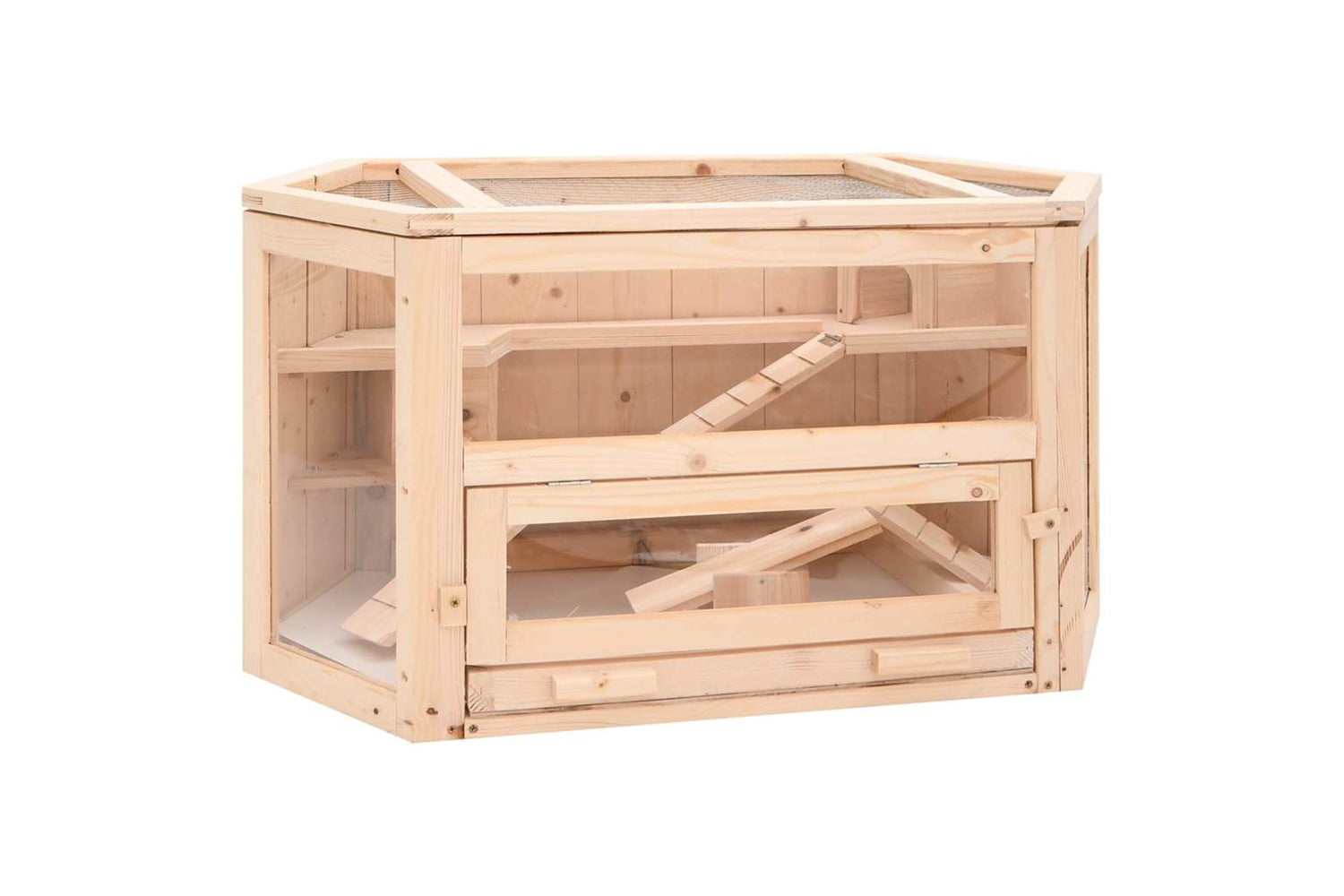 vidaXL 172379 Hamster Cage 80x40x43cm Solid Wood Fir
