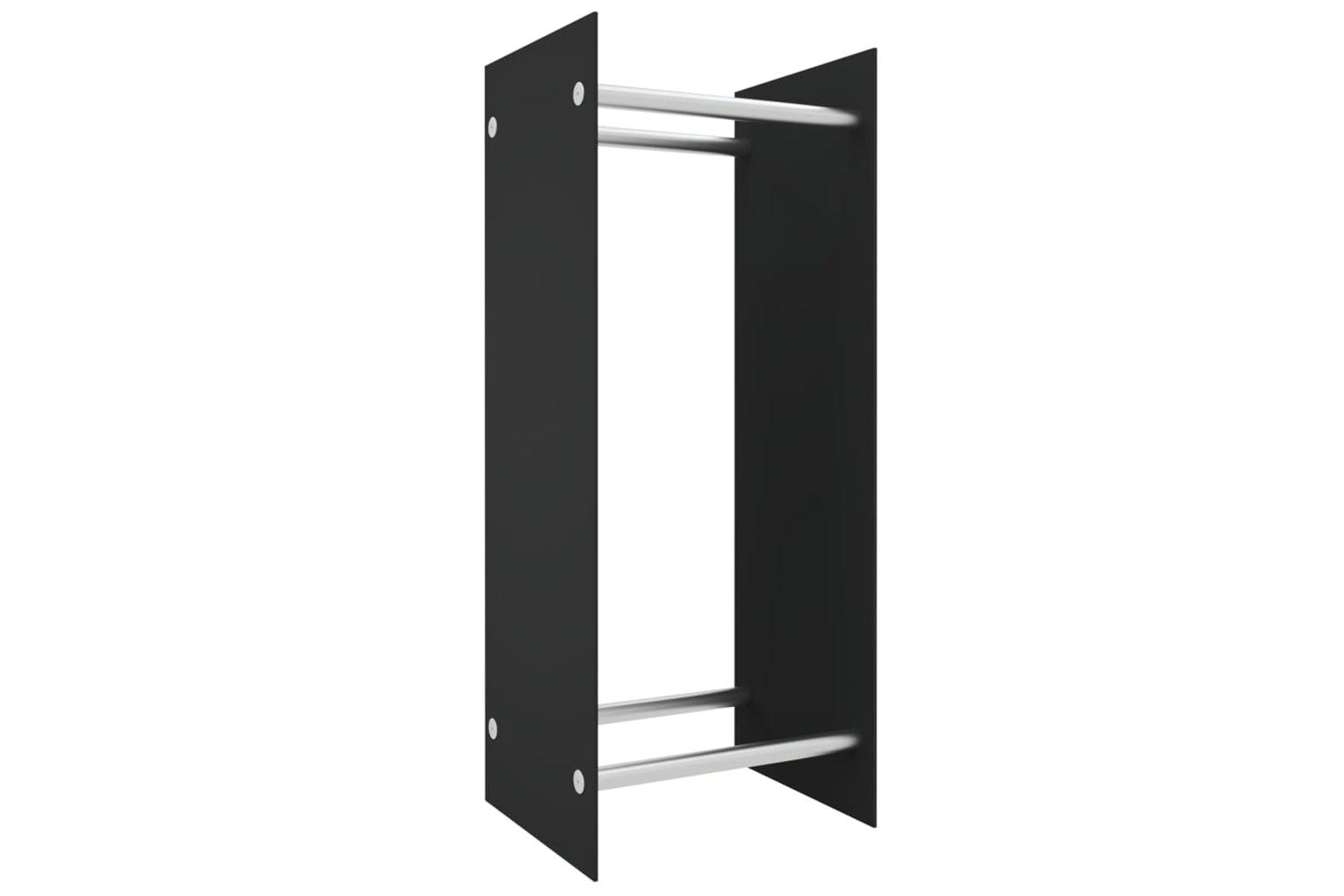 vidaXL 327467 Firewood Rack Black 40x35x100cm Tempered Glass