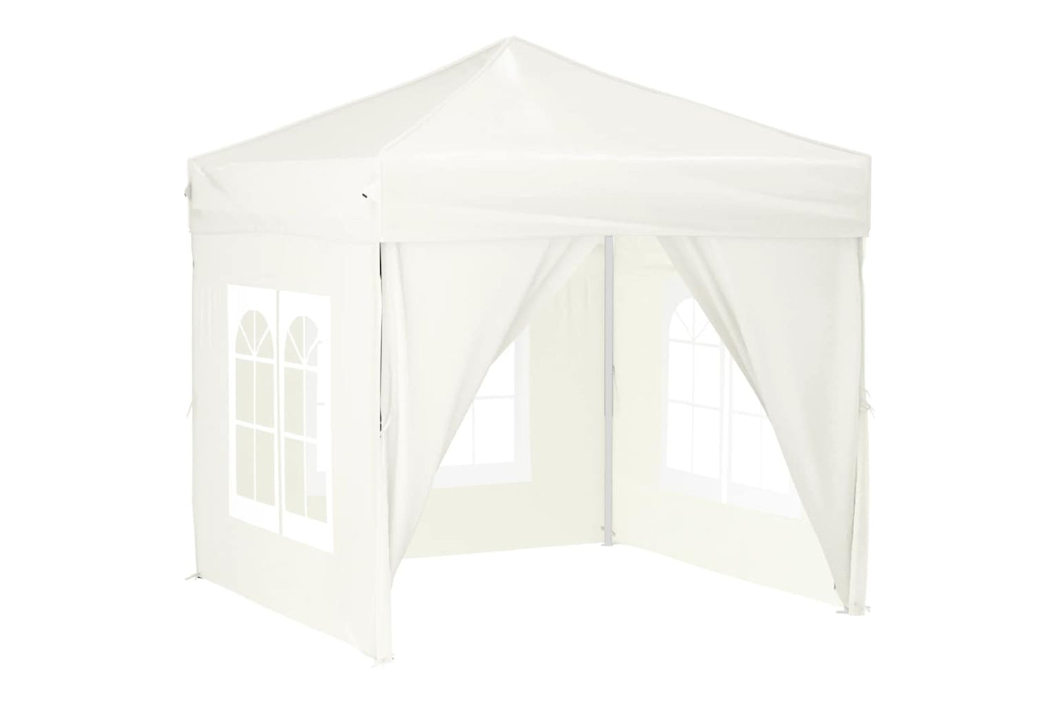 Vidaxl 93501 Folding Party Tent With Sidewalls Cream 2x2 M