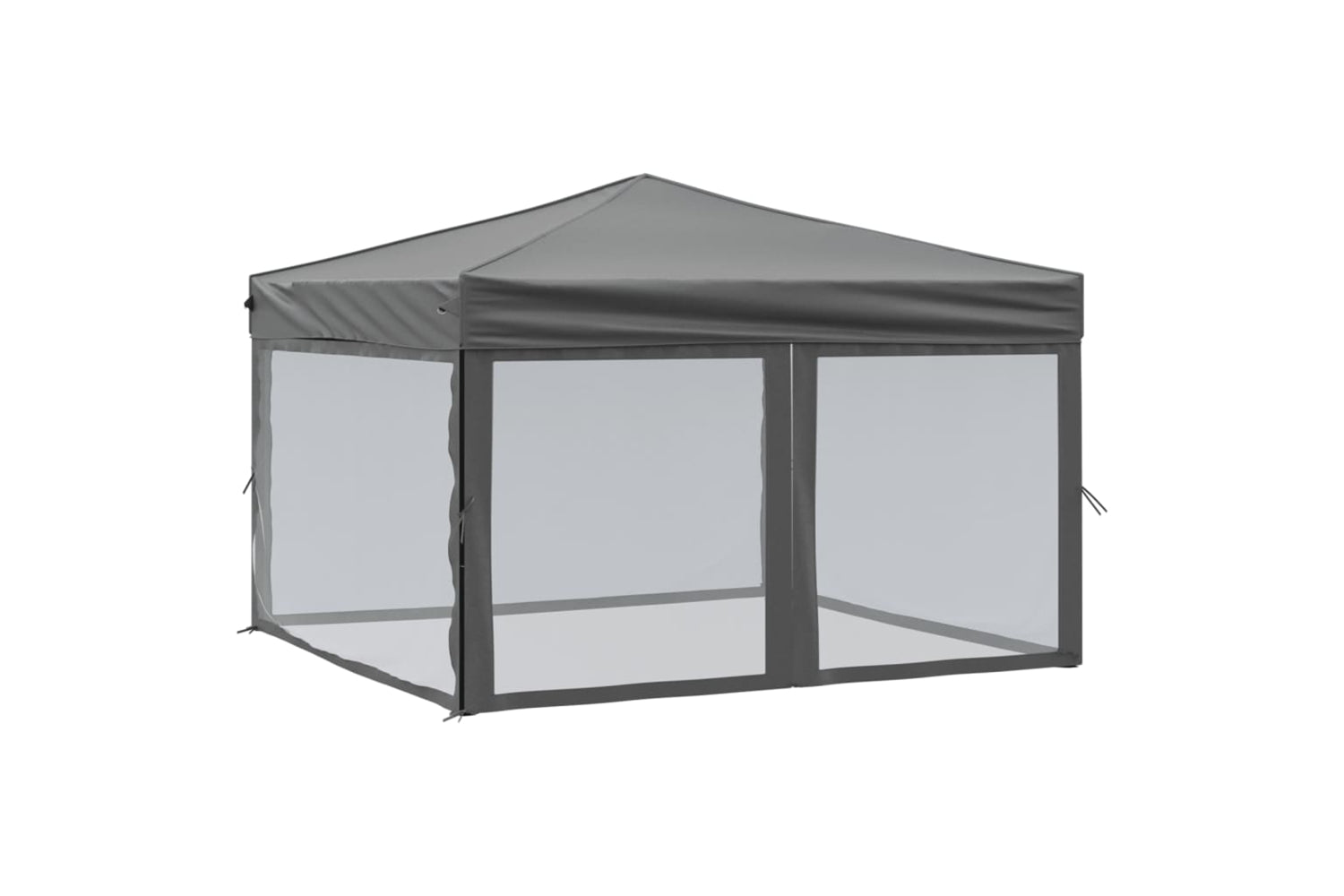 Vidaxl 93530 Folding Party Tent With Sidewalls Anthracite 3x3 M
