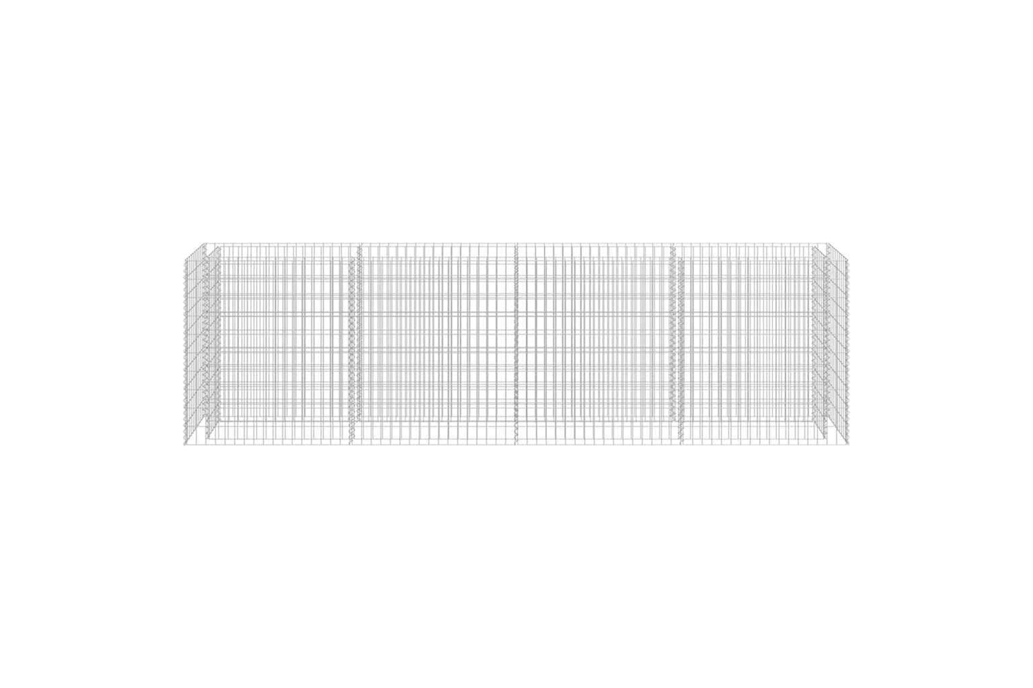 vidaXL 143560 Gabion Raised Bed Galvanised Steel 360x50x100cm-4