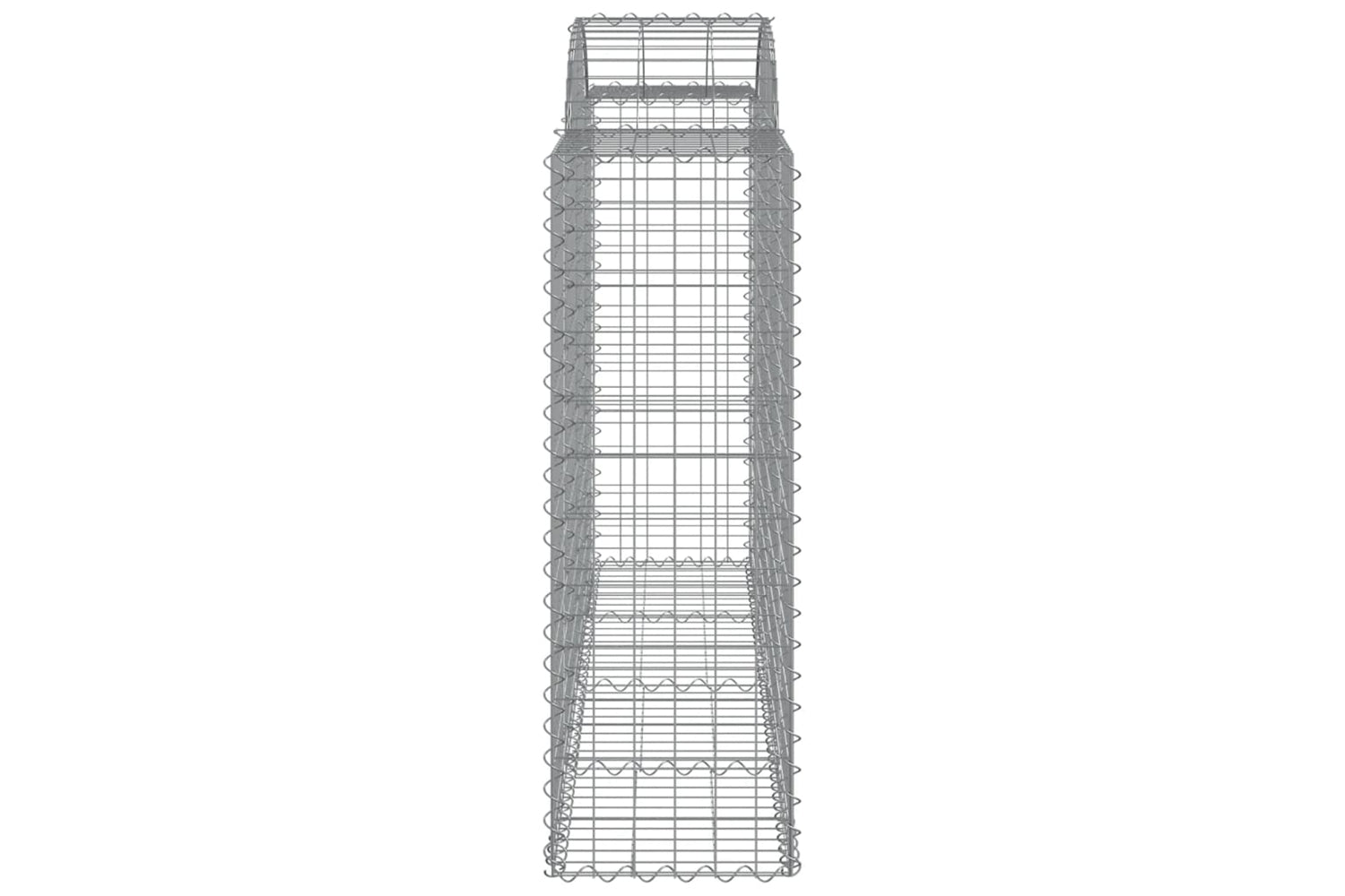 vidaXL 3146350 Arched Gabion Baskets 11 Pcs 200x50x120/140cm Galvanised Iron-4
