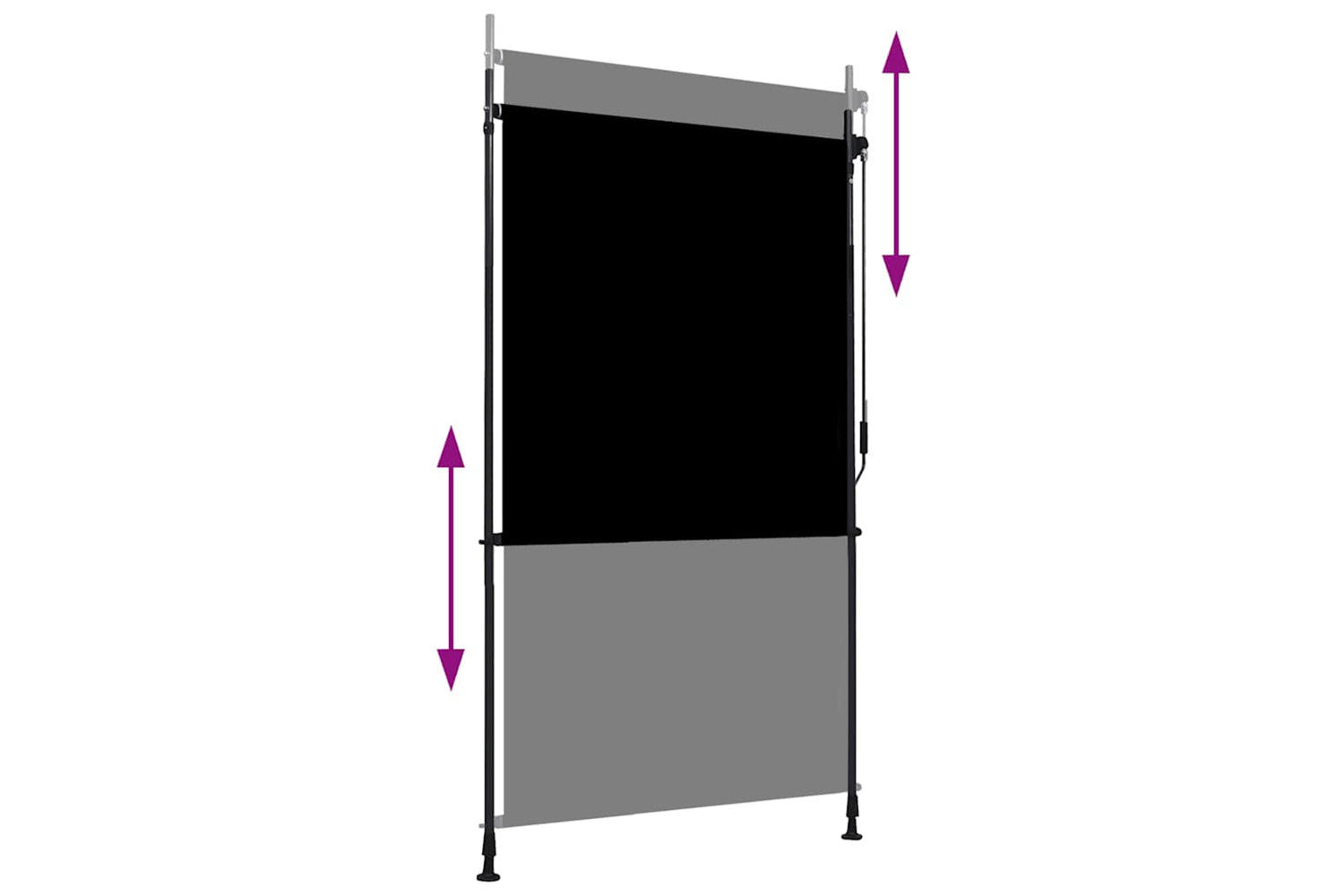Vidaxl Outdoor Roller Blind 120x270 Cm Anthracite-3